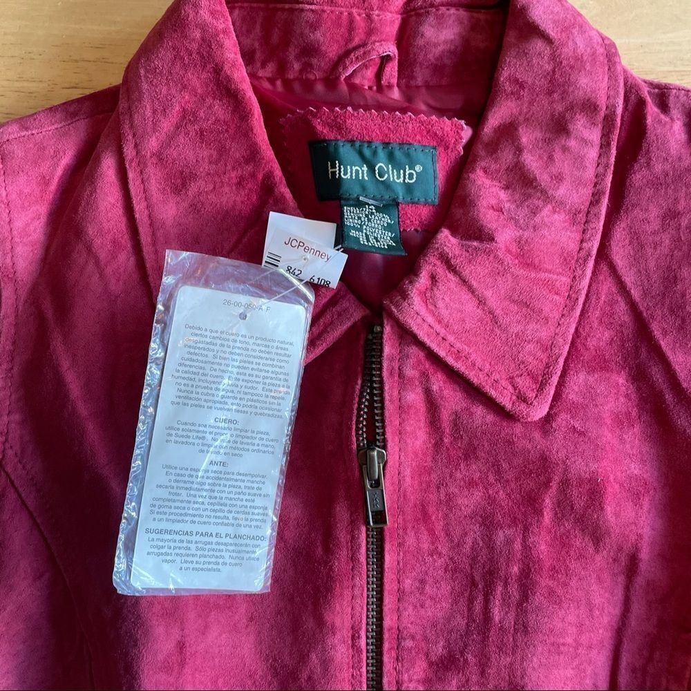 Women’s Hunt Club Suede Vest NET Vintage Burgundy size 14 western 90s Y2K - Picture 2 of 3